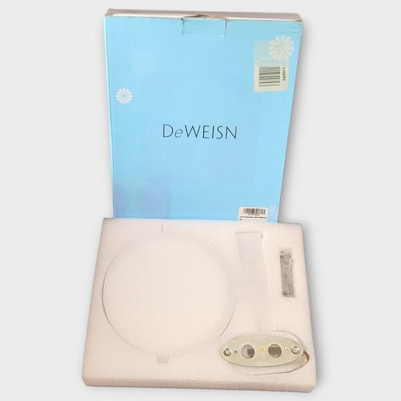 DeWEISN Rotating Extendable Adjustable Magnifying Make Up Mirror Silver - Picture 3 of 11